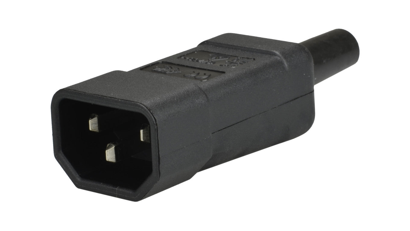 Gniazdo zasilające IEC320 C14 złącze komputerowe (męskie) 2P+Z 230V 10A na kabel do 8,0mm