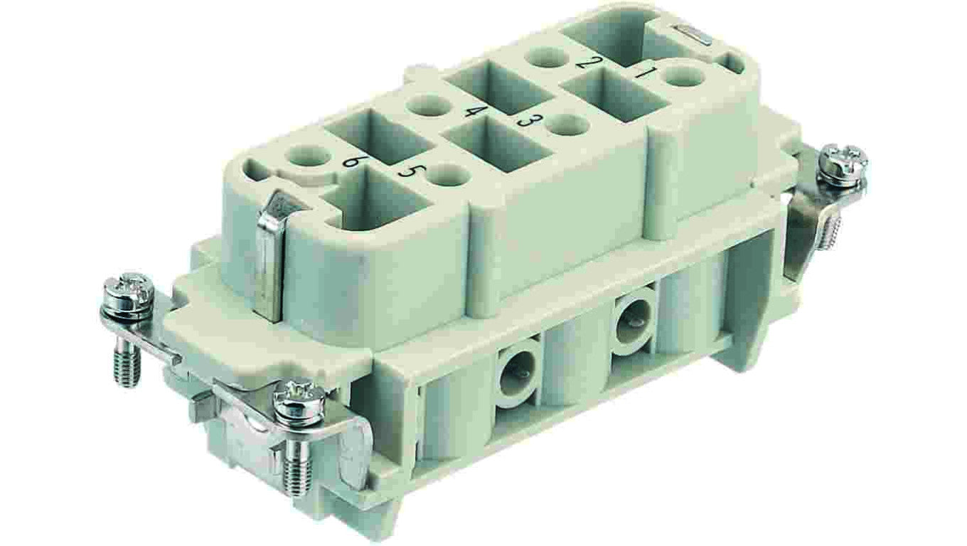 Złącze HAN prostokątne żeńskie 6-PIN 35A 690V 9310062701