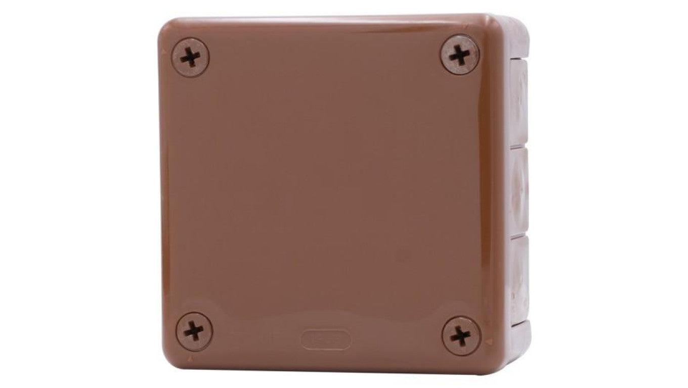 Puszka hermetyczna H55-M 98x98x42 IP55 12-wylotowa brązowa
