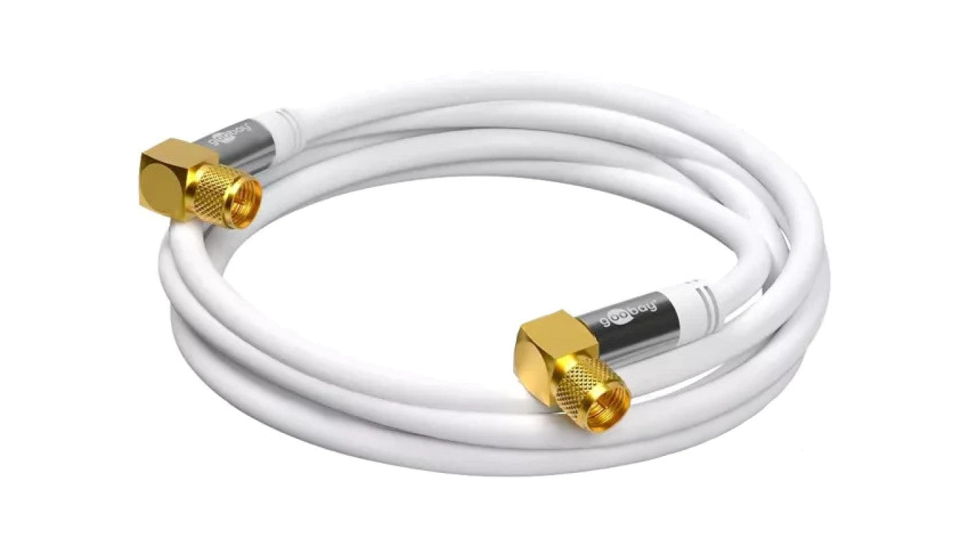 Kabel 3m F wtyk kątowy, z obu stron PVC ekranowane złącza 70484