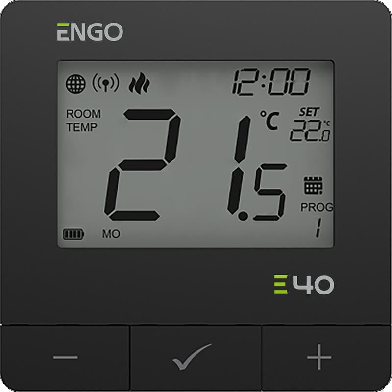 ENGO Controls E40-BATB - Programowany, Internetowy, natynkowy regulator temperatury ZigBee/868
