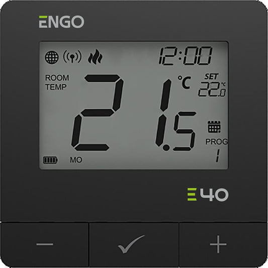 ENGO Controls E40-BATB - Programowany, Internetowy, natynkowy regulator temperatury ZigBee/868