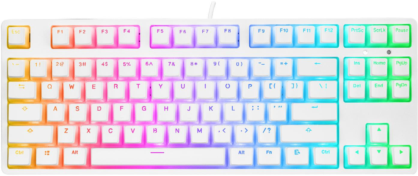 Klawiatura przewodowa Rampage TKL GHOST biały
