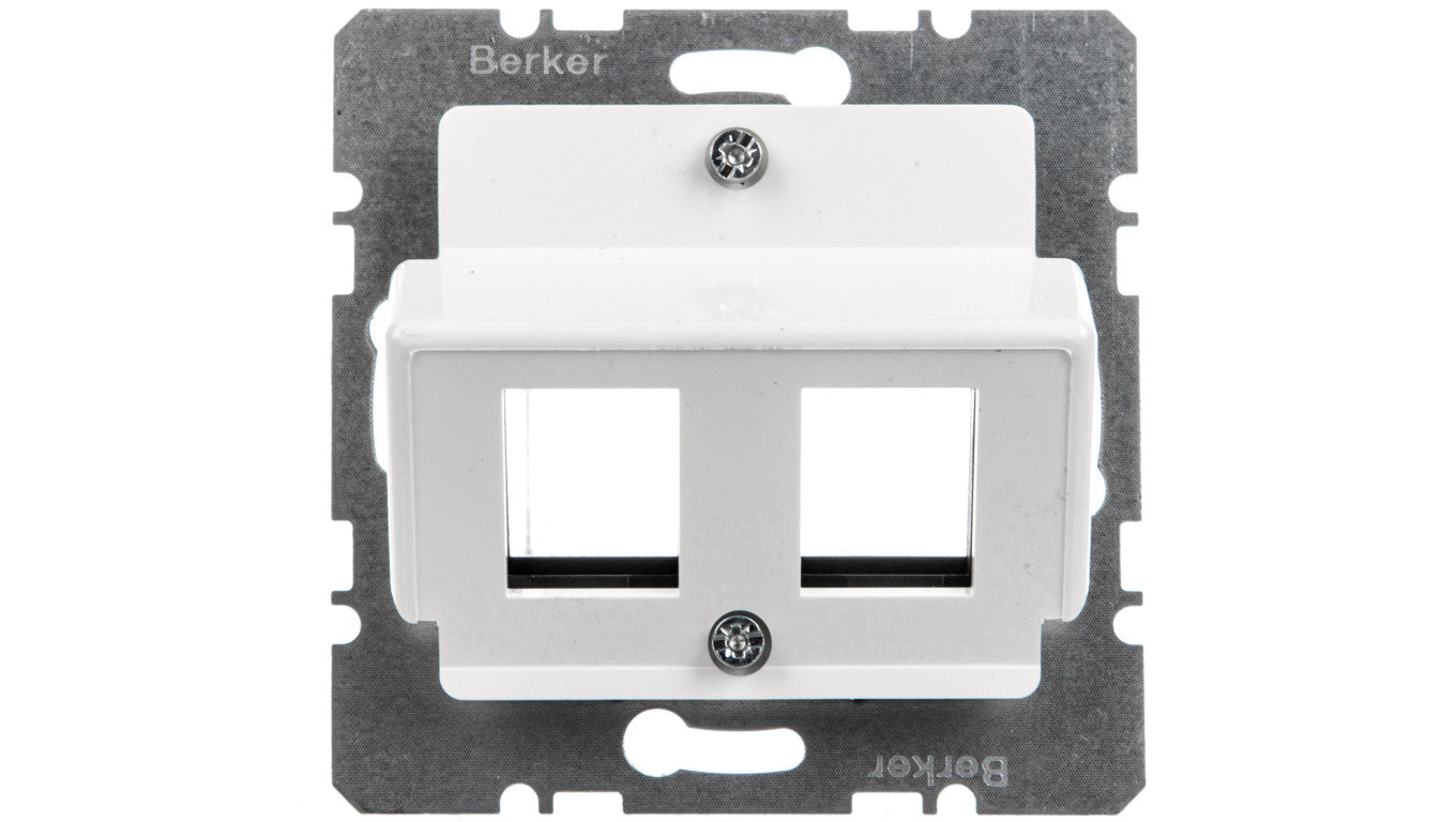 Berker Modul Płytka centralna do gniazda modularnego Krone śnieżnobiała 146409