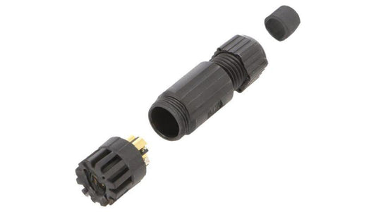 Złącze M8, żeńskie, PIN:4, wtyk, proste 8P-04BFFB-SL7001