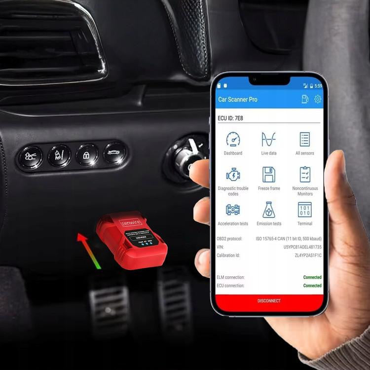 Interfejs Tester Skaner Diagnostyczny OBD2 ELM327 VDiagX V016 Zenwire