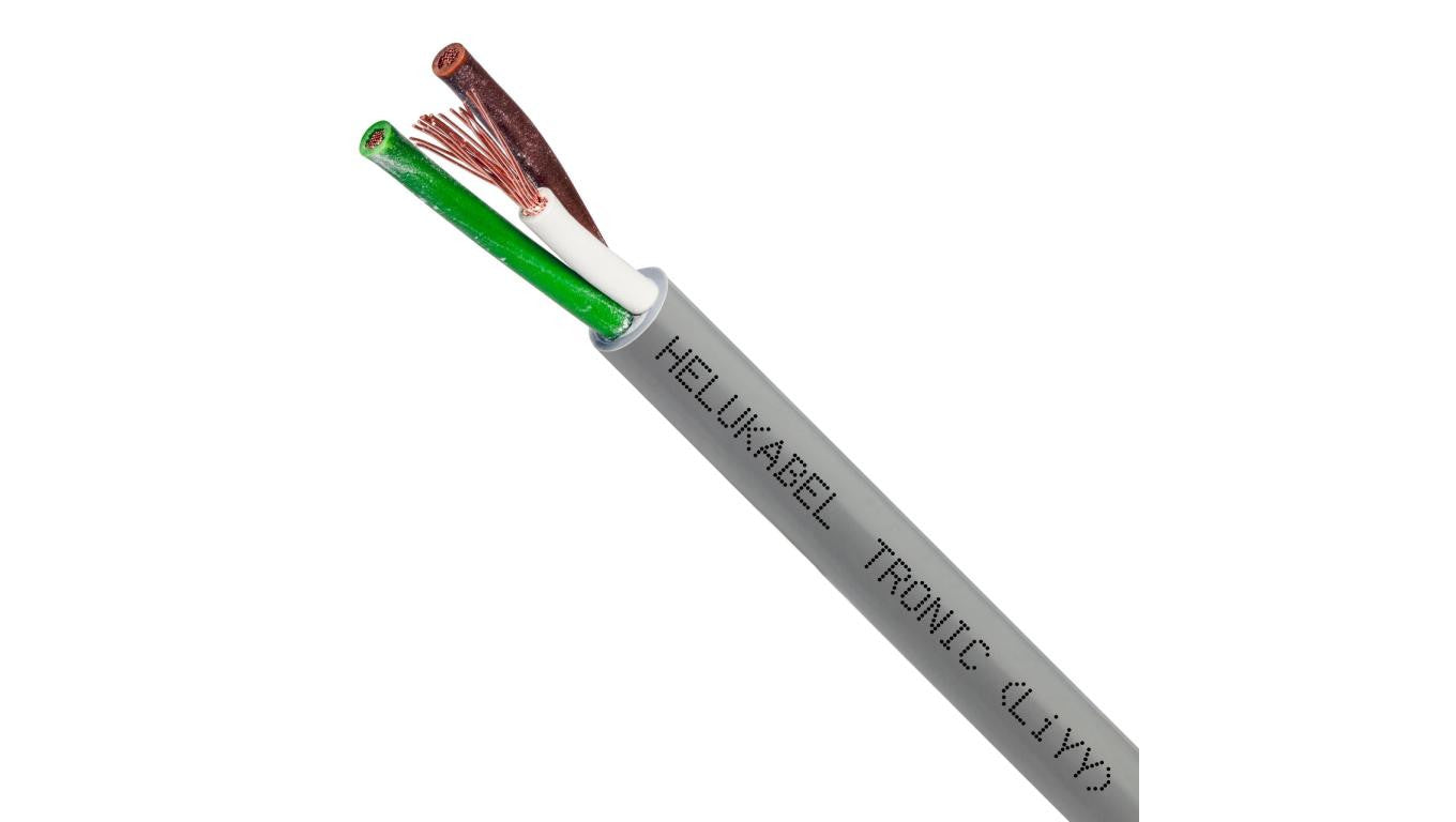 Przewód sterowniczy TRONIC LIYY 300/500V 3x0,5 szary linka Helukabel /100m/