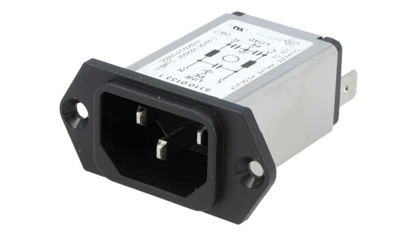 Złącze zasilające AC gniazdo męskie 1A 250VAC IEC 60320 5110 5110.0133.1