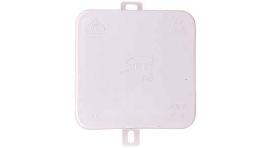Puszka n/t hermetyczna pusta 75x75x38mm IP54 z dławicą zintegrowaną szara N5 samogasnąca bezhalogenowa 83005002