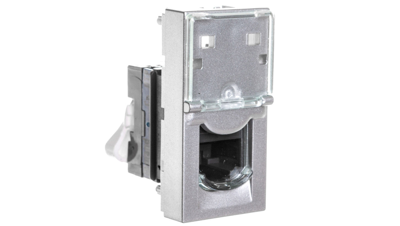 MOSAIC Gniazdo komputerowe pojedyncze RJ45 kat.6 UTP aluminium 079461