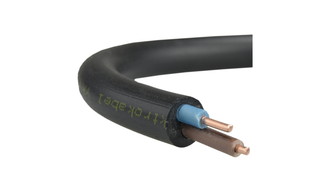 Kabel prądowy YKY 0,6/1kV 2x1,5 drut do ziemi Elektrokabel /100m/