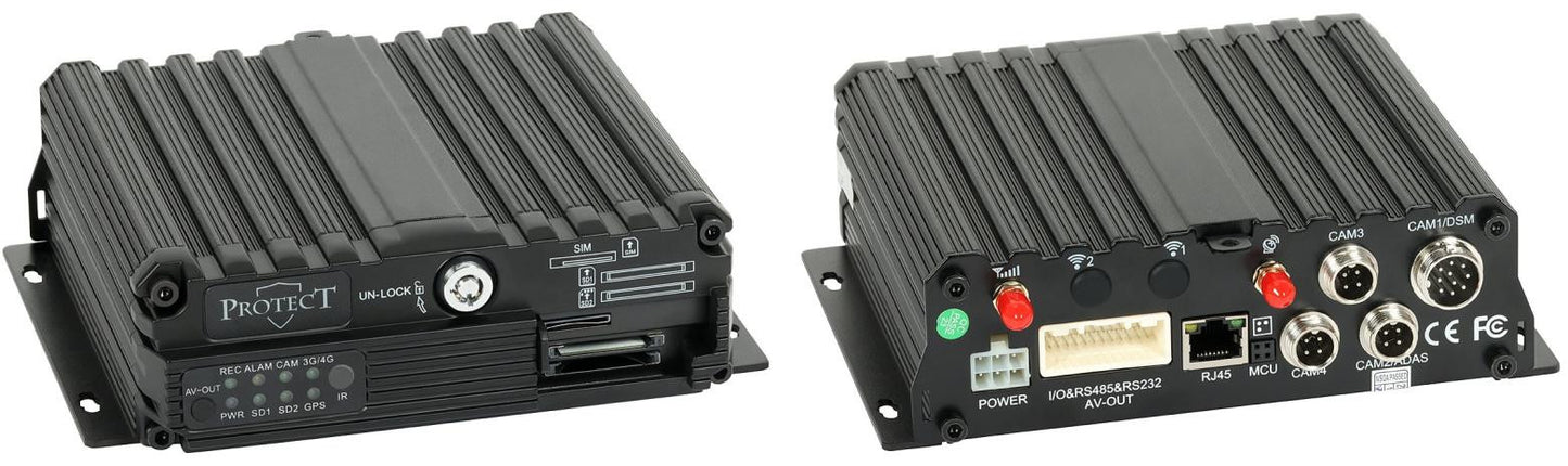 Rejestrator mobilny AHD, PAL, IP PROTECT-316 4 kanały