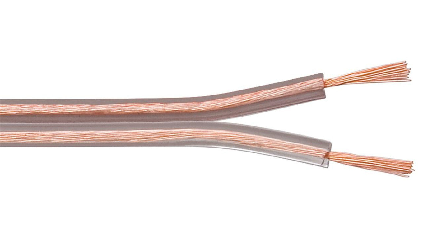Kabel głośnikowy Przezroczysty CCA - Długość kabla 10 m