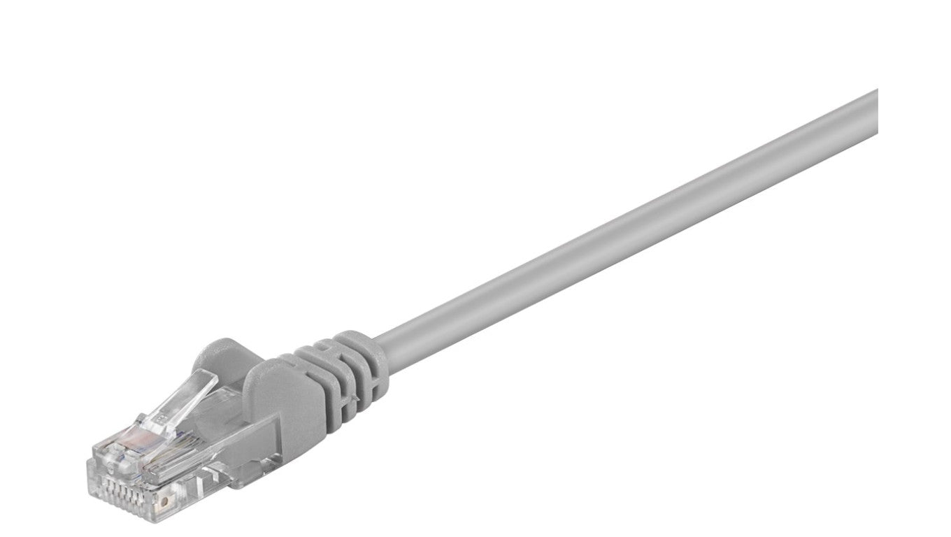 CAT 5e Kabel łączący, U/UTP, Szary - Długość kabla 25 m