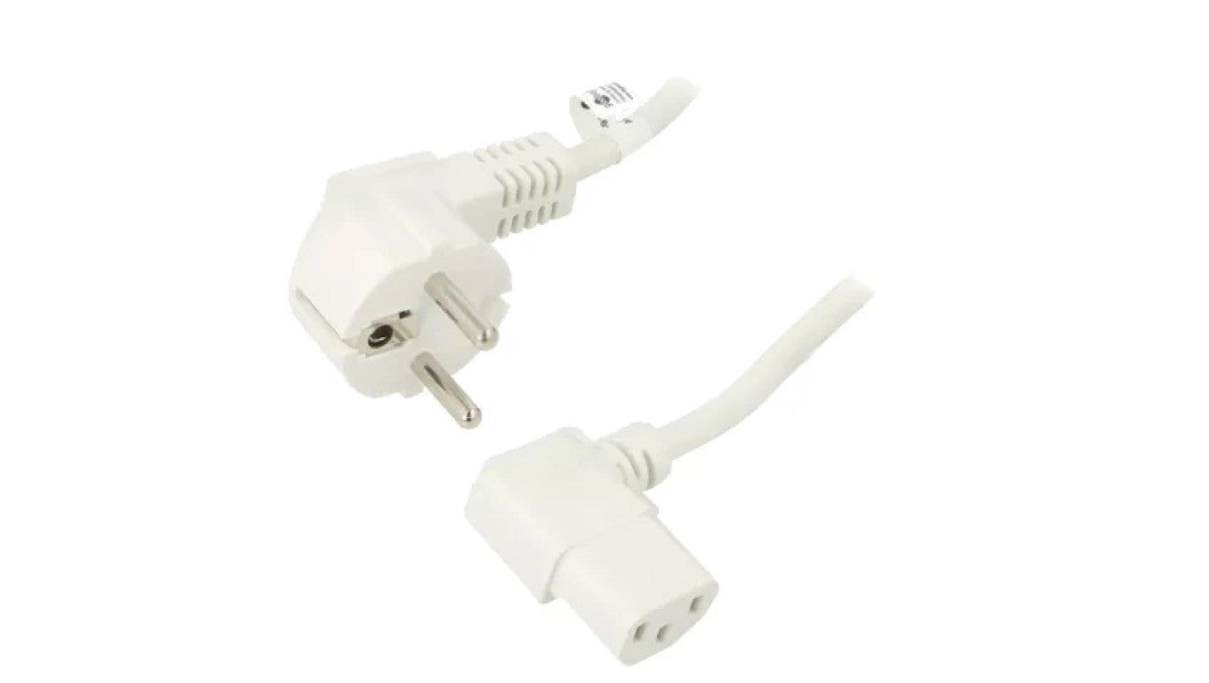Kabel CEE 7/7 (E/F) wtyk kątowy, IEC C13 żeński 90 PVC 5m 93120