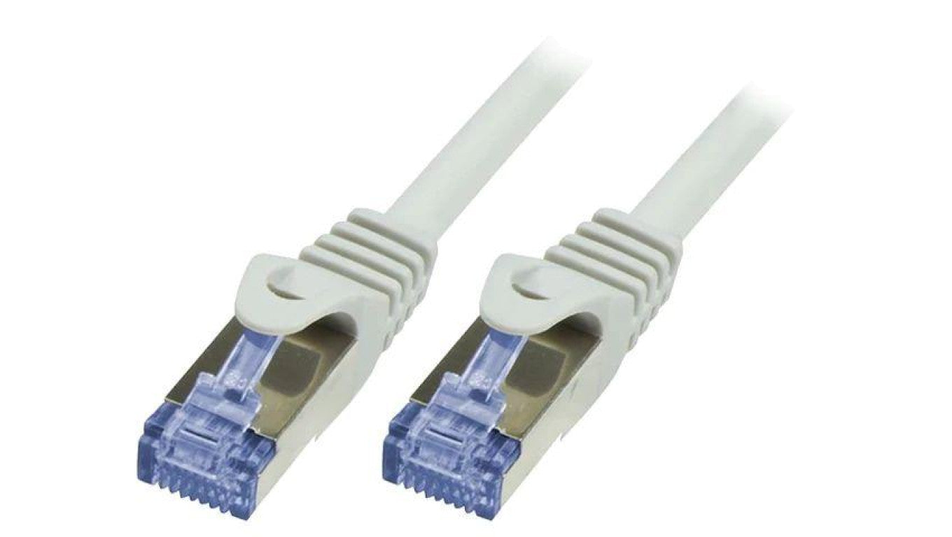 Patch cord S/FTP 6a linka Cu LSZH szary 20m 26AWG CQ3112S