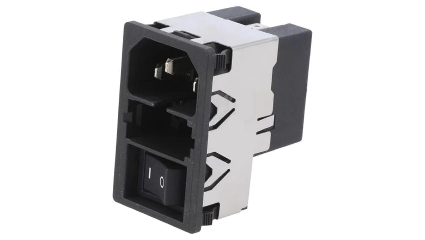 Złącze zasilające AC gniazdo męskie 4A 250VAC IEC 60320 KMF KMF1.1143.11