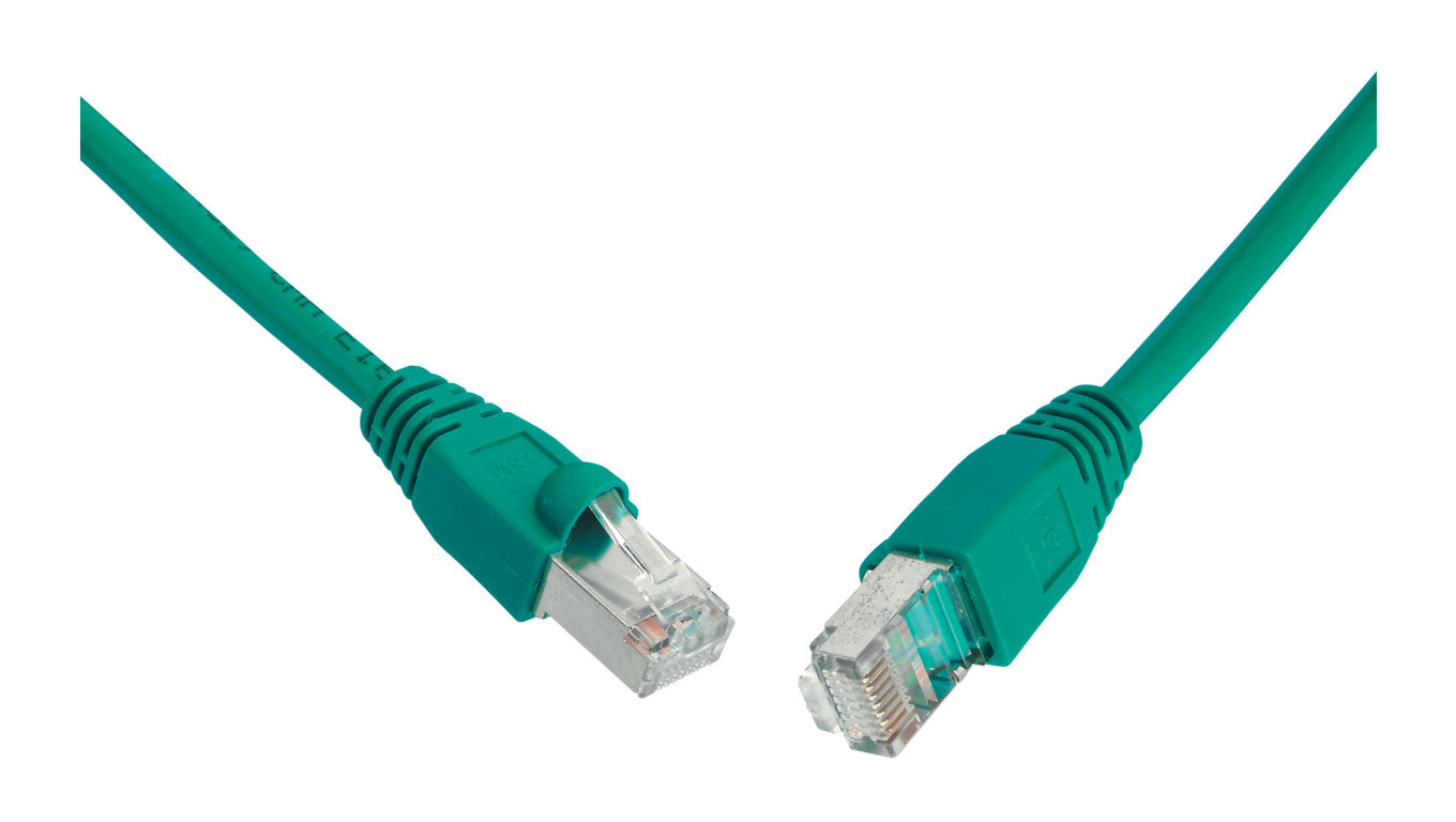 Patchcord CAT5E SFTP PVC 15m zielony snag-proof C5E-315GR-15MB