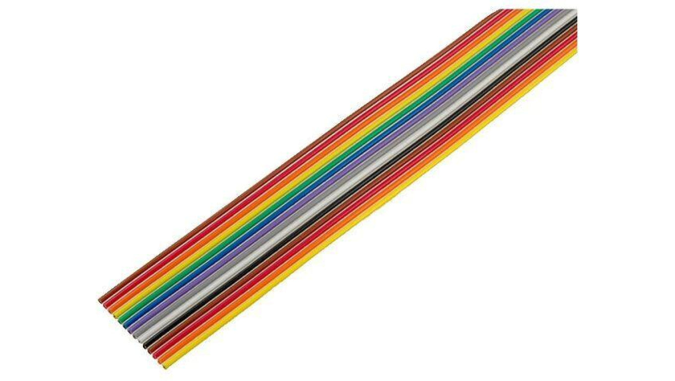 Przewód o dł 30,5m wstążkowy 14x26AWG 1,27mm linka Cu nieekranowany PVC 3811/14 (100FT)