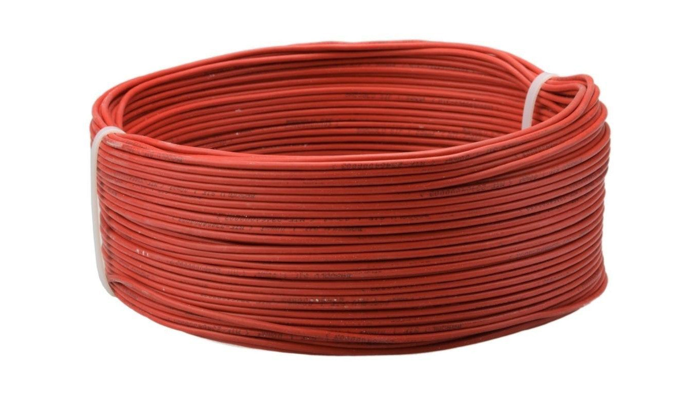 Kabel silikonowy SIF 180C 300/500V 2,5 ciepłoodporny LSOH czerwony linka TKD / 100 m /