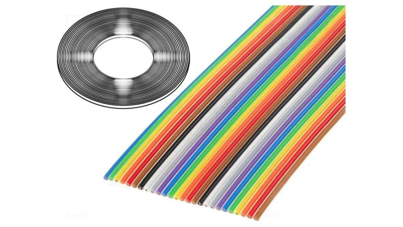 Przewód: wstążkowy 24x28AWG 1,27mm linka Cu nieekranowany PVC DS1058-24M28-30.5