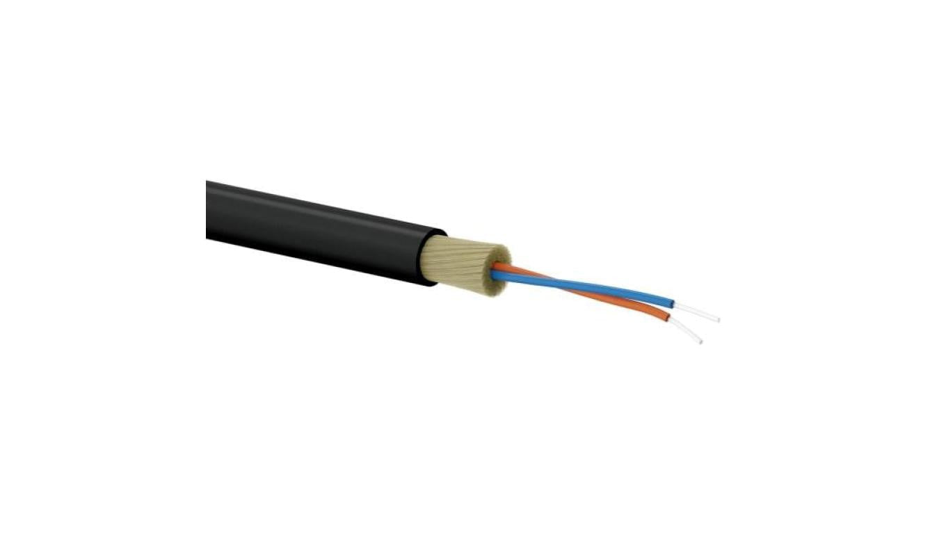 Kabel światłowodowy OS2 abonencki FTTx, 2J, SM 9/125, LSOH, całkowicie dielektryczny, czarny ALANTEC /1000m/