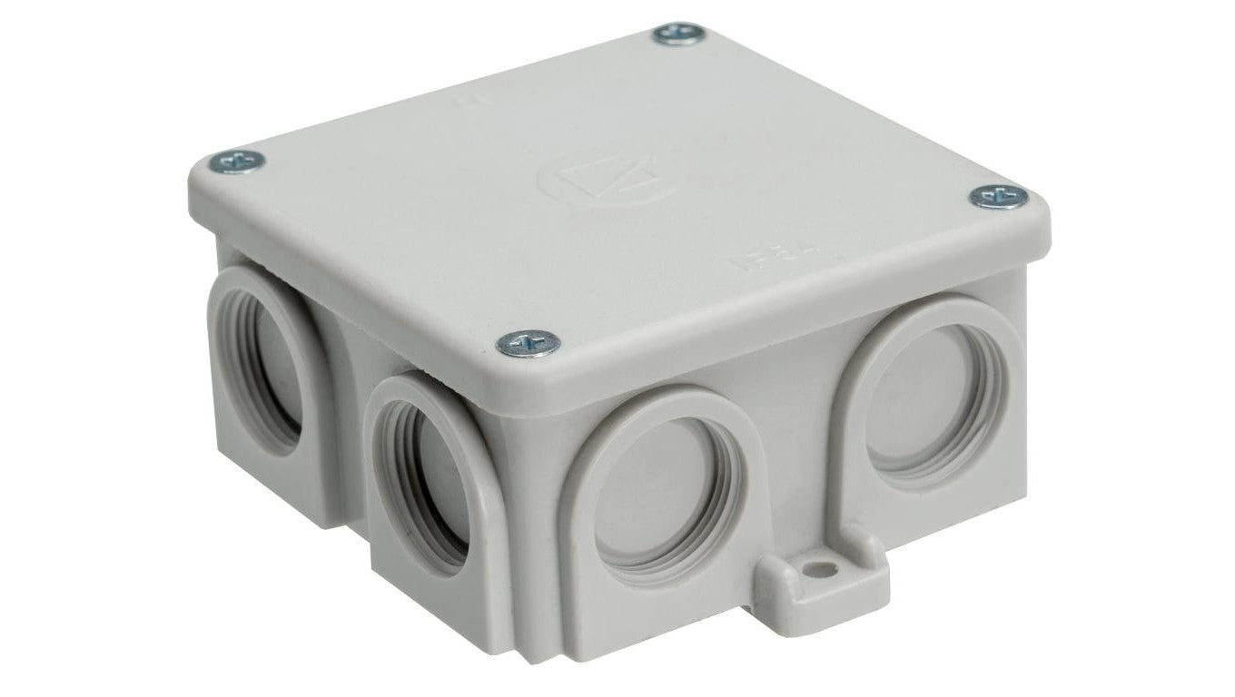 Puszka natynkowa, materał-bakelit, kolor RAL7035, IP54, 500V, 7 wyjść K76
