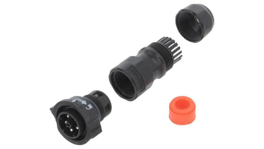 Złącze okrągłe wtyk na przewód 5-PIN męski ze stykami X-Lok DC-05BFMB-QL8SPP