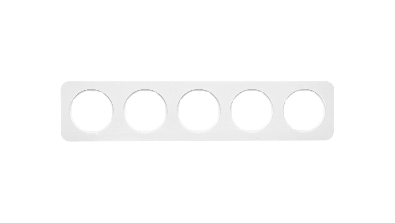 Berker R.1 Ramka pięciokrotna IP20 biała 10152189