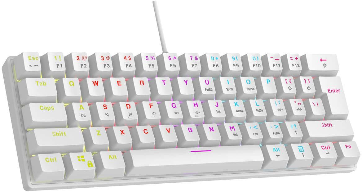 Klawiatura przewodowa Rampage PLOWER K60 biały