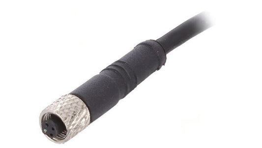Złącze M5 wtyk żeńskie przewody PIN: 3 1A proste IP67 60V PXPTPU05FBF03ACL010PUR