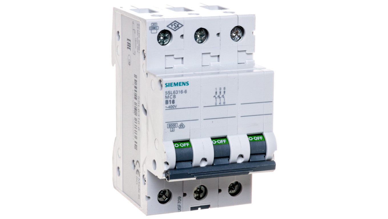 Wyłącznik nadprądowy 3P B 16A 6kA AC SENTRON 5SL6316-6