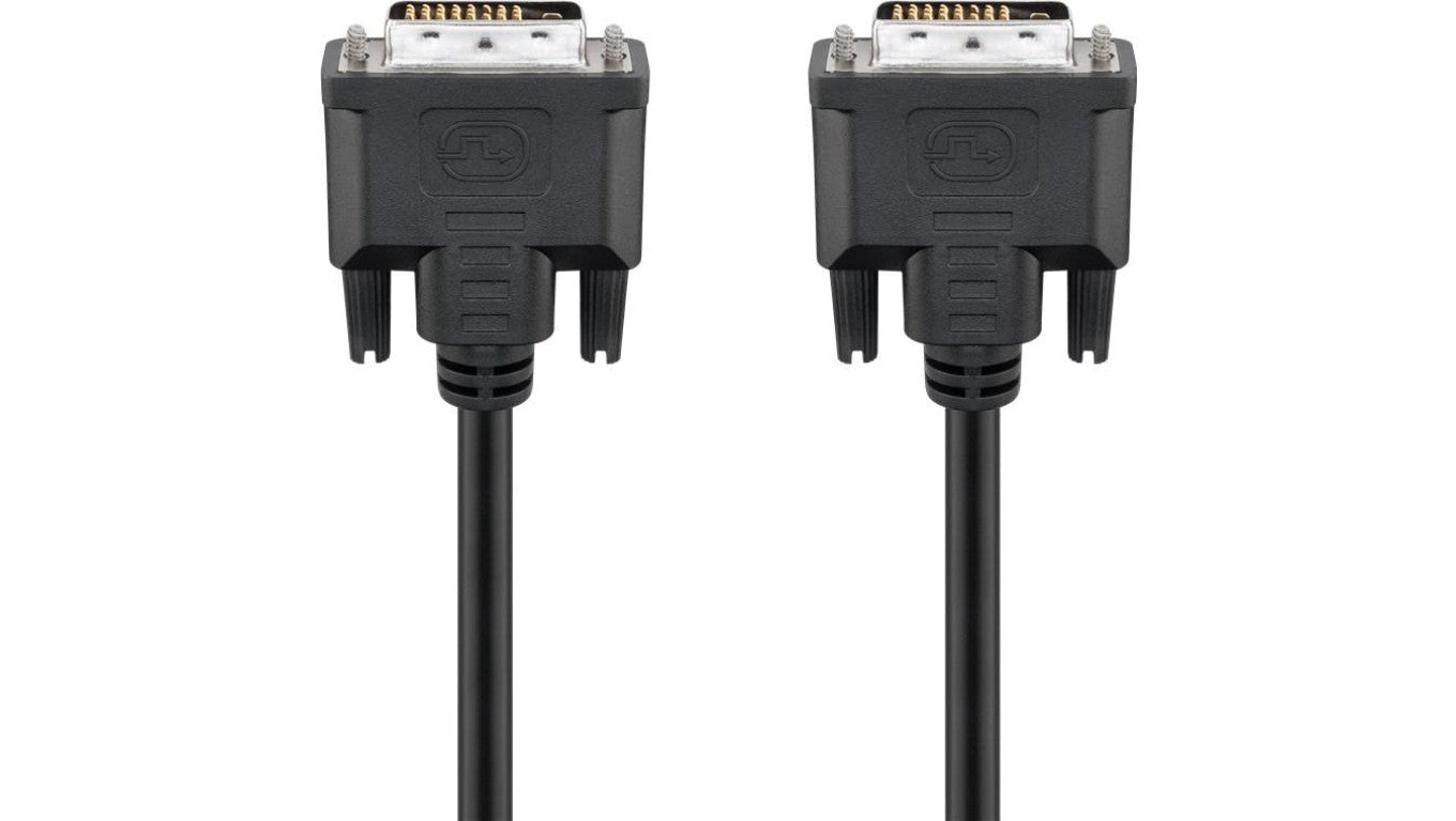 Kabel DVI-D Full HD Dual Link, nikiel - Długość kabla 0.5 m
