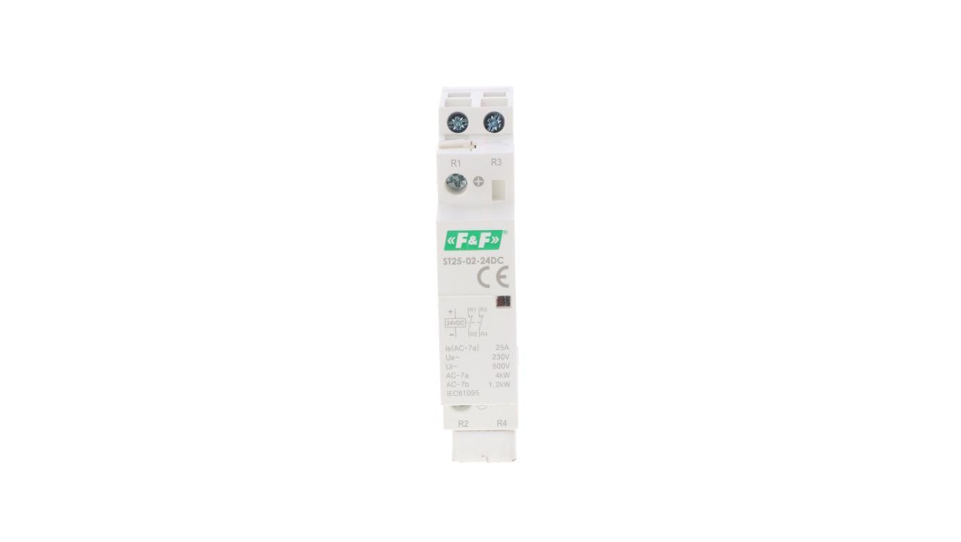 Stycznik modułowy montaż na szynie styki 2R 25A 24V DC ST25-02-24DC