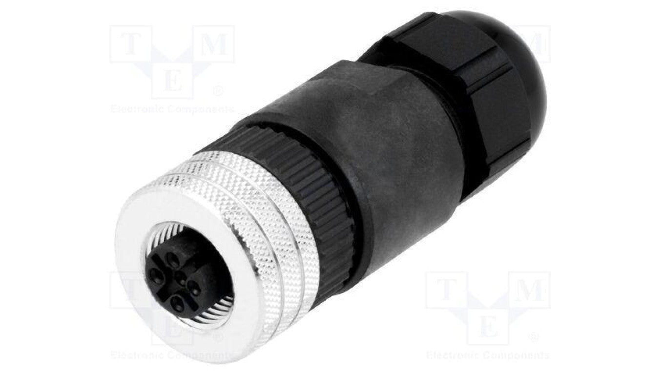 Złącze M12 wtyk PIN 5 żeńskie Micro-Change proste IP67 4A 1200710043