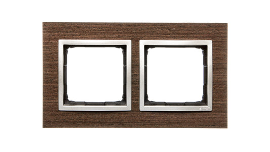 Simon 54 Nature Ramka podwójna drewno ZŁOTE WENGE DRN2/85