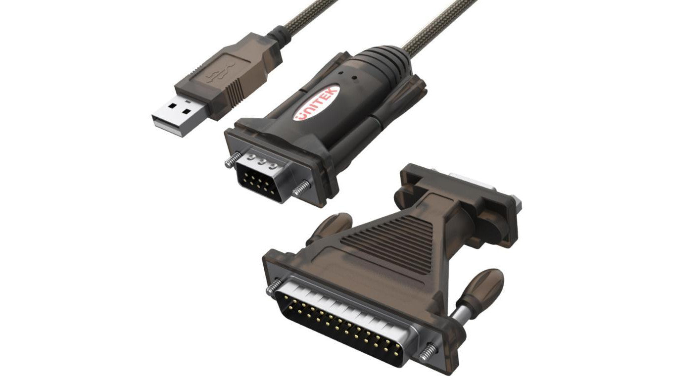 Konwerter USB 1xRS-232 z adap.DB9F/DB25M Y-105A