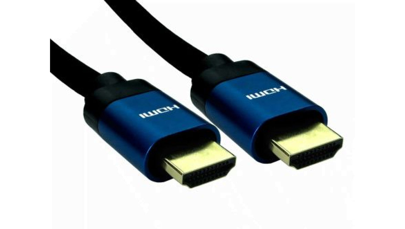 3m 8K HDMI M-M 28awg Blue Aluminium Hood