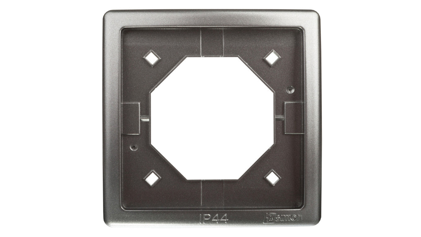 Simon Basic Standard Ramka bryzgoszczelna pojedyncza IP44 z uszczelką stal inox BMR1B/21