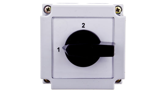 Łącznik krzywkowy 1-2 1P 10A w obudowie 4G10-55-PK R014 63-840350-011