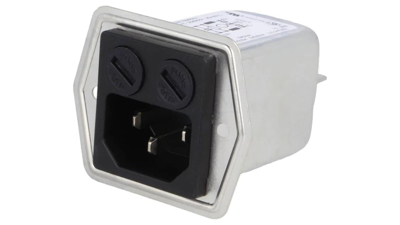 Złącze zasilające AC gniazdo męskie 6A 250VAC IEC 60320 5707 5707.0601.312