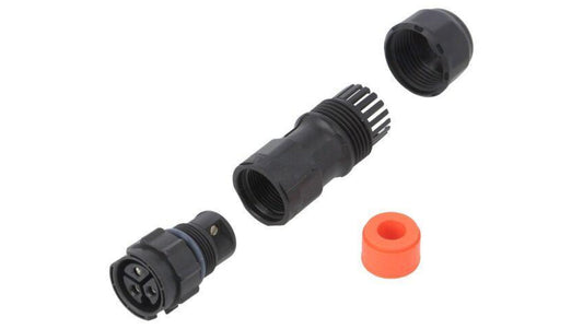 Złącze okrągłe X-Lok, wtyk, motaż na przewód, PIN: 3 żeńskie ze stykami IP68 CC-03BMFB-QL8SPP