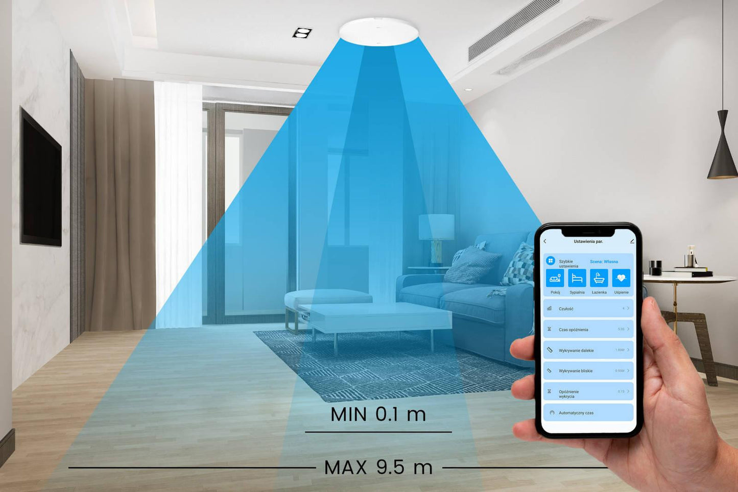 OXT Czujnik radar obecności jasności 230V WiFi TUYA T150