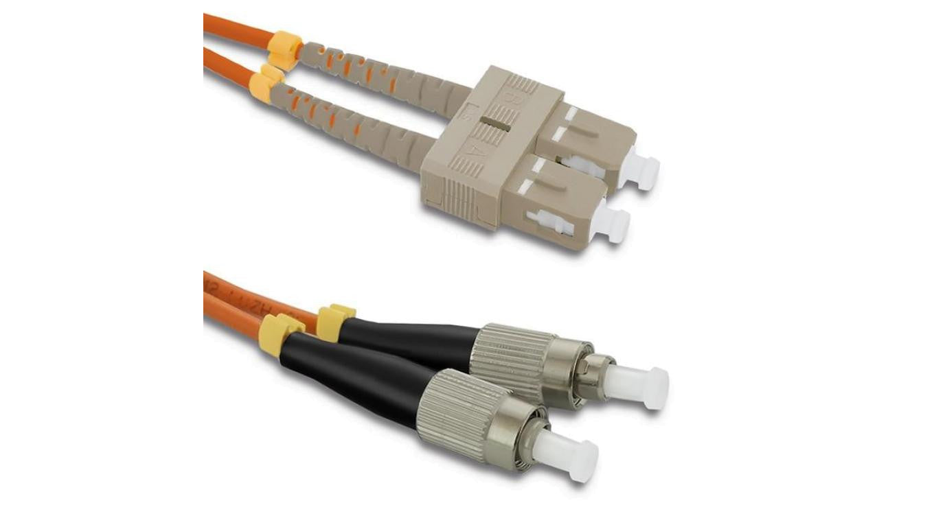 Qoltec Patchcord światłowodowy SC/UPC - FC/UPC Multimode 50/125 OM2 Duplex 5m