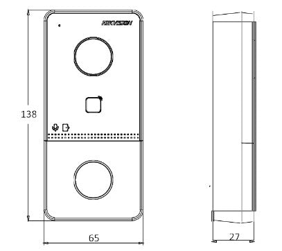 Zestaw wideodomofonowy Hikvision DS-KIS603-P(C)