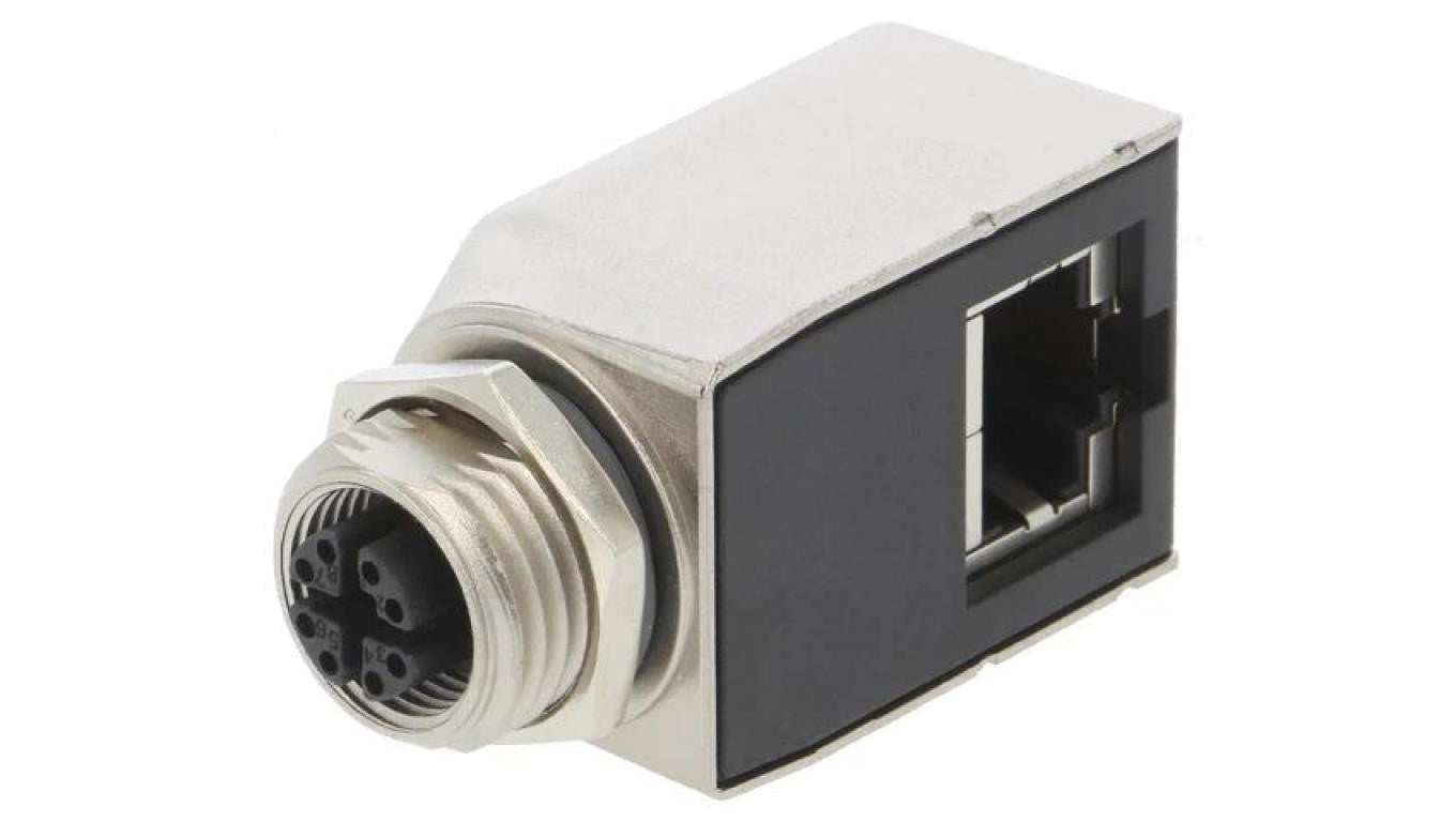 Adapter M12 żeński,RJ45 gniazdo kod X-ProfiNET 8-PIN Kat 6a RJS-12X08FF-RS7001