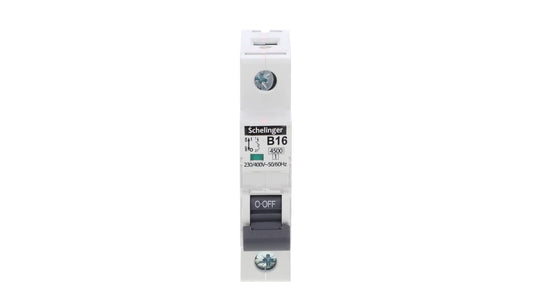 Wyłącznik nadprądowy 1P B 16A 4,5kA AC SCHELINGER A02-G7-1P-B16