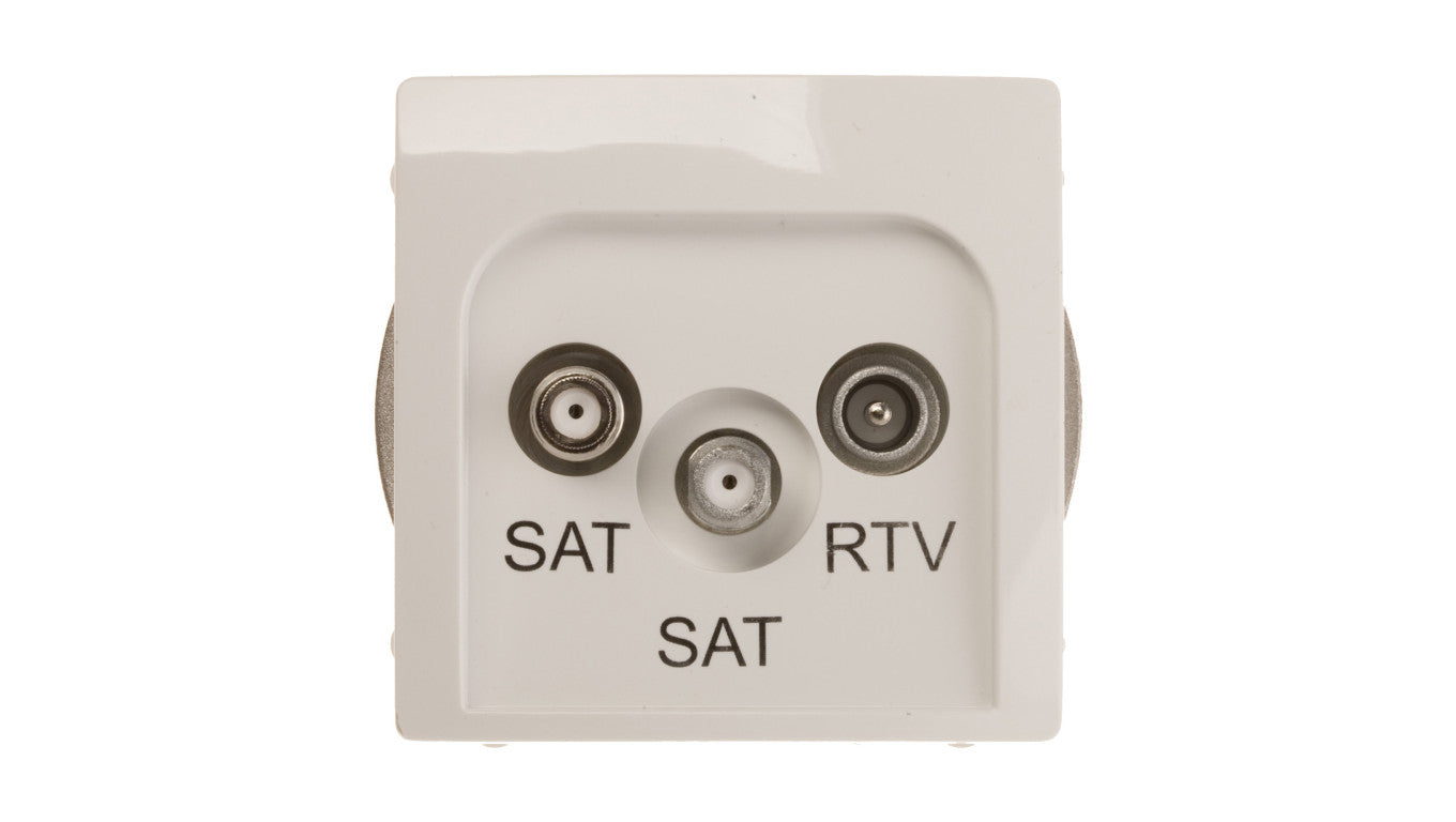 Simon Basic Gniazdo antenowe SAT/SAT/RTV końcowe białe BMZAR+SAT3.1-P2.01/11