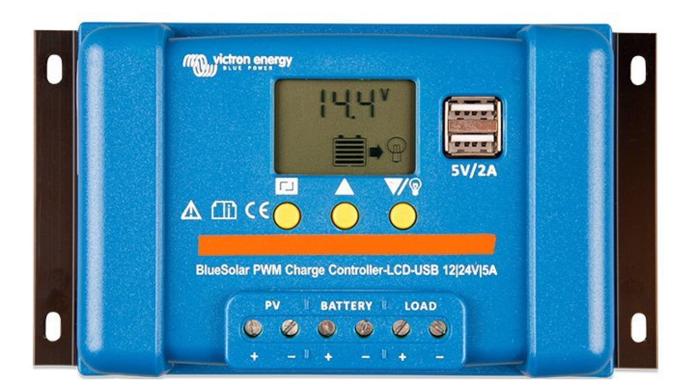 Regulator Ładowania BlueSolar PWM LCDiUSB 12/24V (5A) - SCC010005050