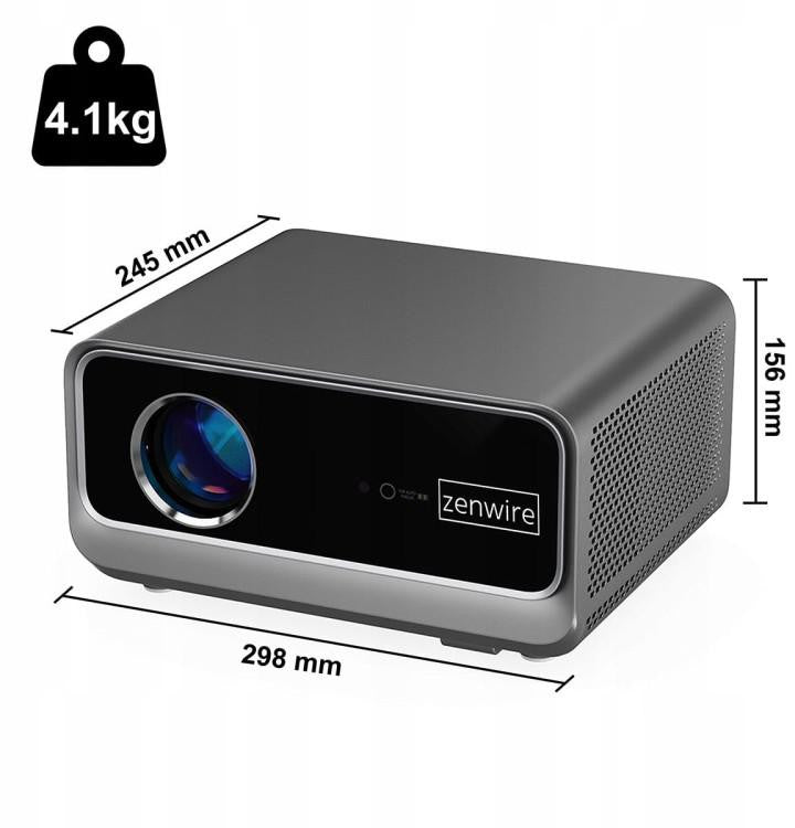 Rzutnik Android Google TV FULL HD 4K 39000lm WiFi Przenośny SMART Zenwire G60